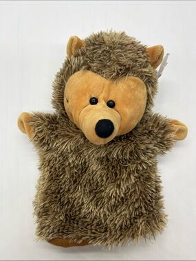 Plush Hedgehog Hand Puppet - Brown